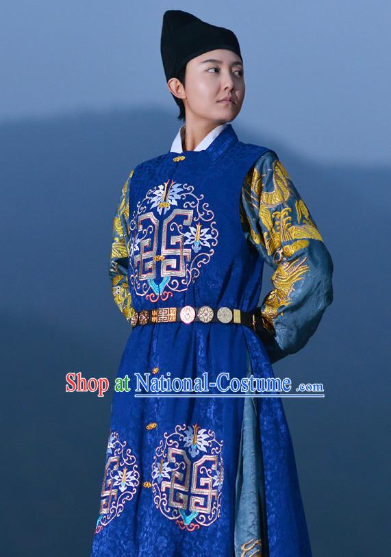 Ming Dynasty Prince Costumes and Hat Complete Set for Men