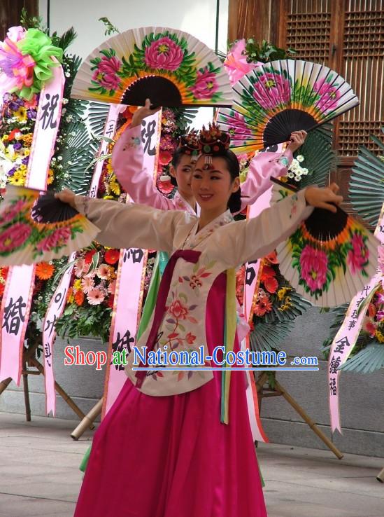 Korean Fan Dancing Costumes Carnival Costumes Traditional Costumes for Women