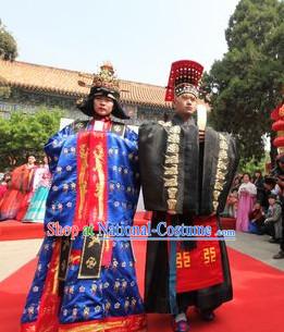 Korean Empress and Emperor Dresses Costumes Carnival Costumes Traditional Costumes for Men and Women