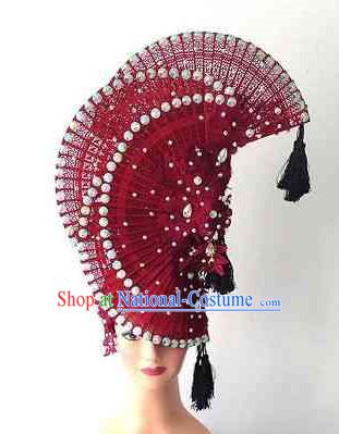 Profesional Stage Performance Fan Shape Hat