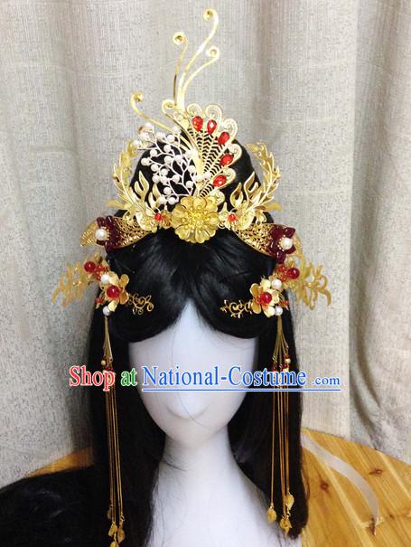 Chinese Empress Phoenix Hair Accessories Comb Fascinators Headbands Bridal Headpieces