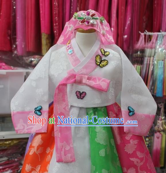 Korean Traditional Female Dancing Hanbok for Kids