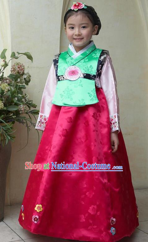 Traditional Korean Clothing Custom Made baby Dangwi Hanbok for Birthday Party Halloween