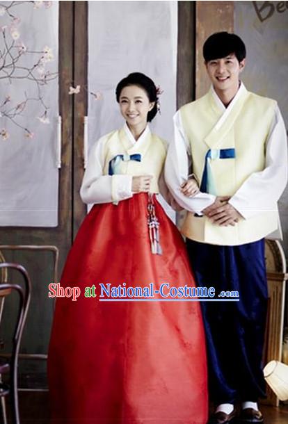 Korean Couple Formal Dresses Hanbok Costumes Hanboks Complete Set