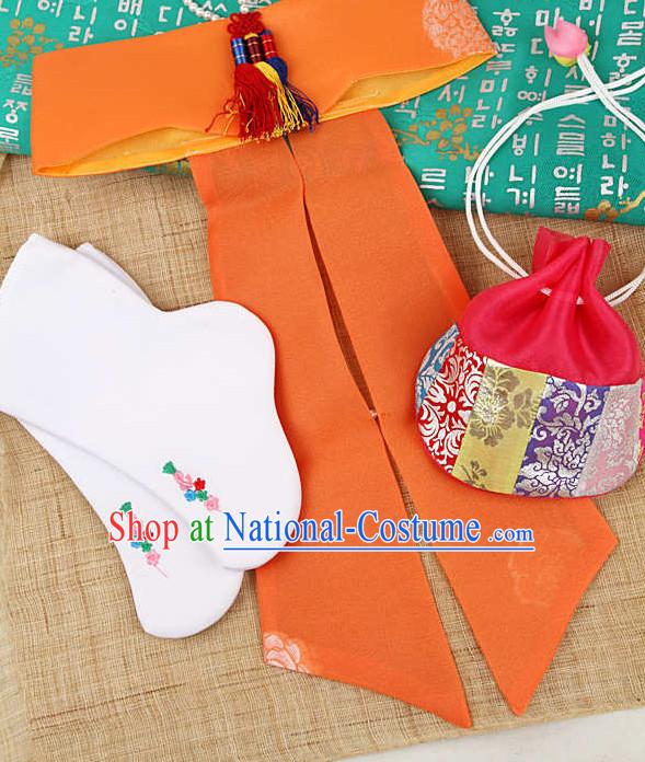 Korean Traditional Kids Birthday Sock Bag and Hat Set