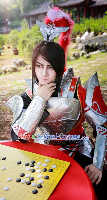 Chinese Cosplay General Warrior Costumes and Hat Complete Set