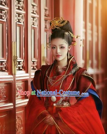 Asian Fashion Chinese Princess Halloween Costumes Complete Set for Women