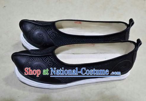 Handmade Asian Chinese Traditional Black Cloud Toe Hanfu Shoes online