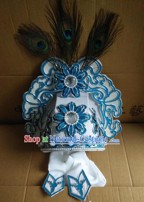 Chinese Traditional Opera Young Men Peacock Hat