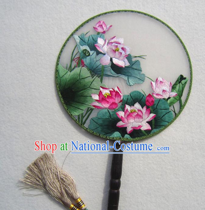 Chinese Traditional Hand Made and Embroidered Palace Fan