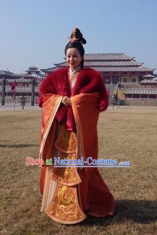 Chinese Ancient Queen Costumes and Hair Jewelry Complete Set