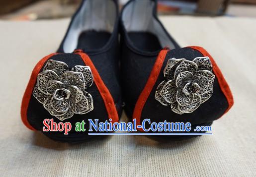 Chinese Tradiitonal Handmade Flower Style Shoes