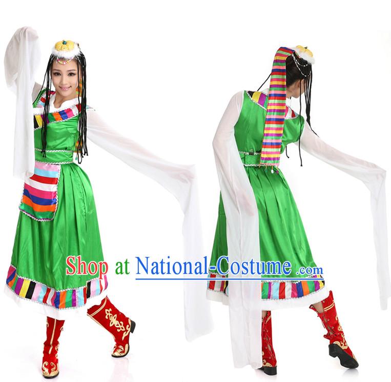 Chinese Girls Dancewear Tibet Dance Stores online and Headpieces for Women