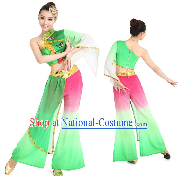 Chinese Girls Dancewear Fan Dance Stores online and Headpieces for Women