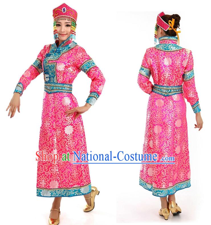 Chinese Girls Dancewear Mongolian Dance Costume Stores online and Headpieces for Women