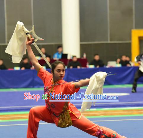 Top Chinese Kung Fu Sword Uniforms Kungfu Uniform Martial Arts Competition Costumes for Women