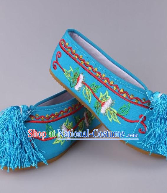 Chinese Beijing Opera Hua Tan Shoes for Girls