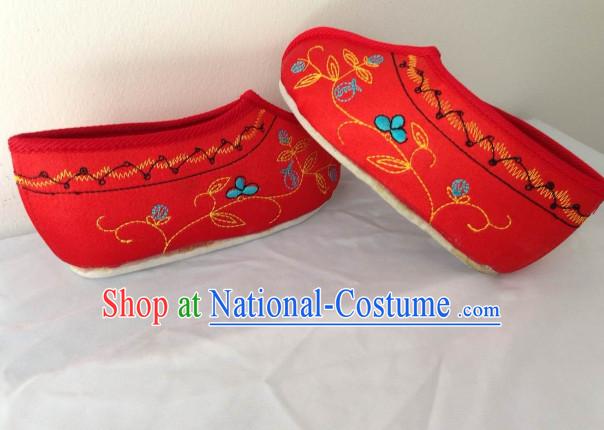 Chinese Opera Three-Cun Lily Feet Shoes