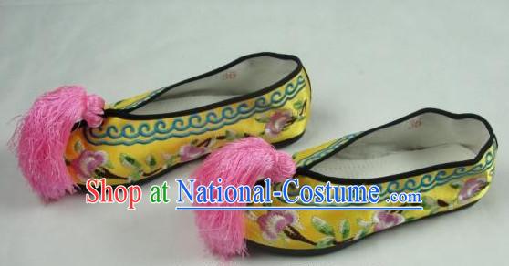 Chinese Beijing Opera Embroidered Shoes for Girls