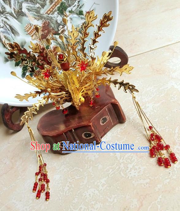 Traditional Chinese Handmade Phoenix Hair Accessories Hair Jewelry