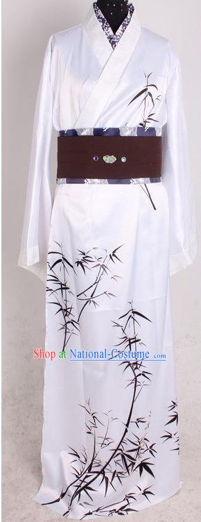 Asia Fashion Top Chinese Bamboo Hanfu Costumes Complete Set for Men