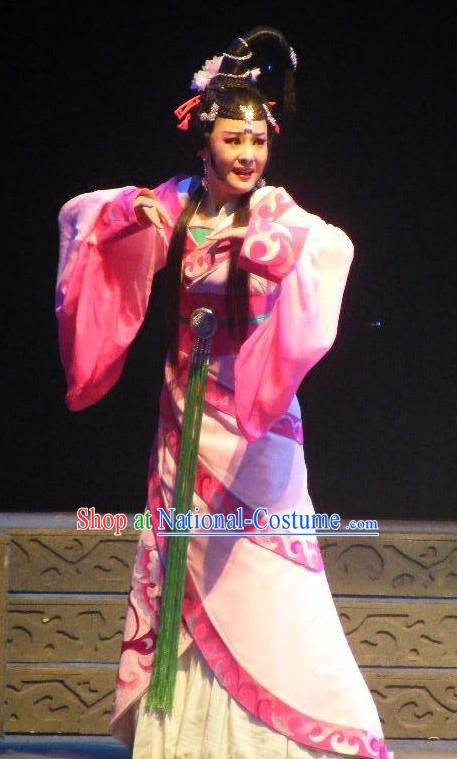 Chinese Traditional Dresses Theatrical Costumes Ancient Chinese Hanfu Princess Costumes and Hair Accessories