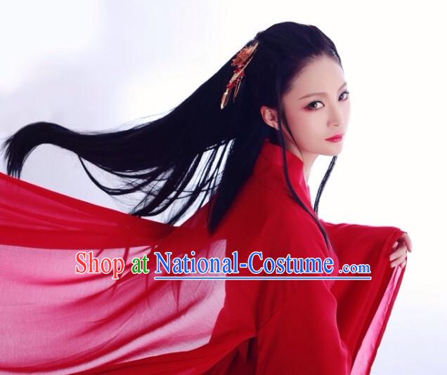 Traditonal Chinese Black Long Wigs for Women