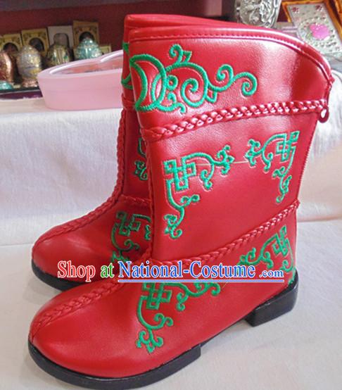 Traditional Mongolian Boots for Children