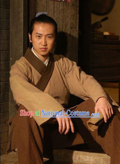 Traditional Chinese Ancient Hanfu Costumes Complete Set for Men