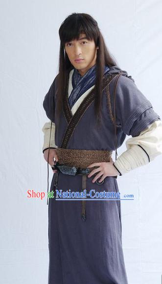 Traditional Chinese Ancient Swordsmenr Costumes Complete Set for Men