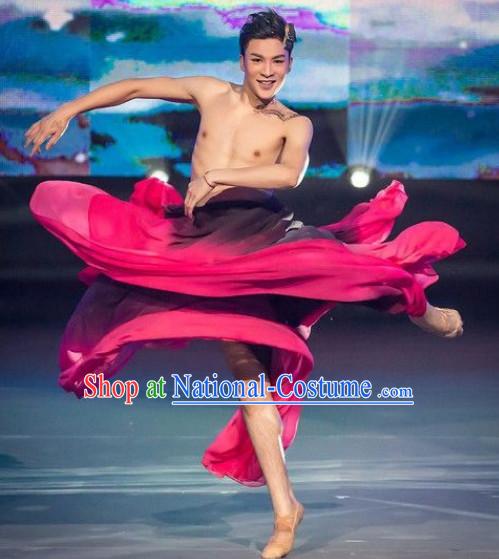 Chinese Competition Dance Clothes Costume Uniforms for Men