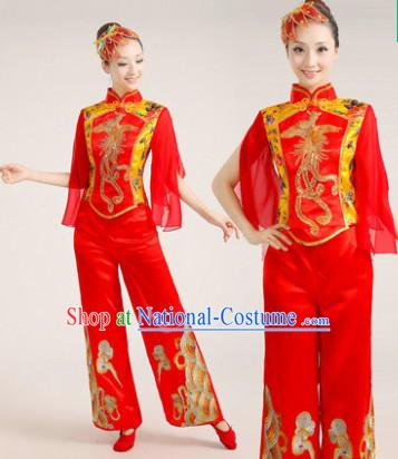 Chinese Folk Dance Costume Dancewear Discount Dane Supply Clubwear Dance Wear China Wholesale Dance Clothes for Women