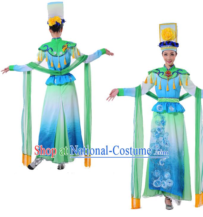 Chinese Folk Ethnic Dance Costume Complete Set