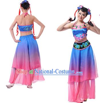 Chinese Folk Ethnic Dance Costume Complete Set