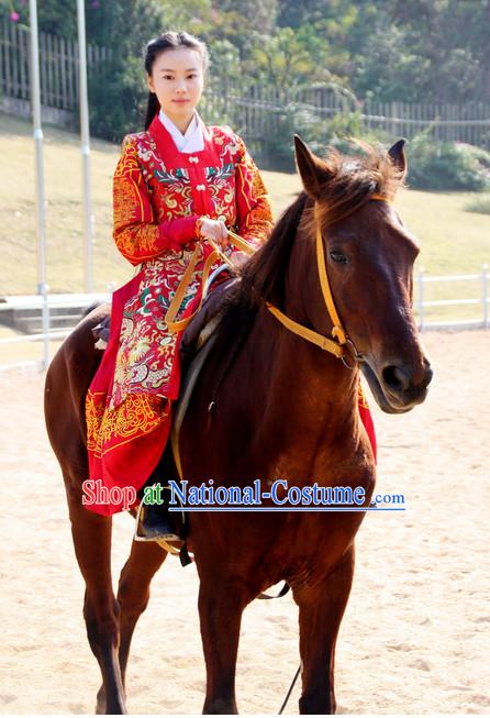 Chinese Ming Dynasty Red Clothing Outfits