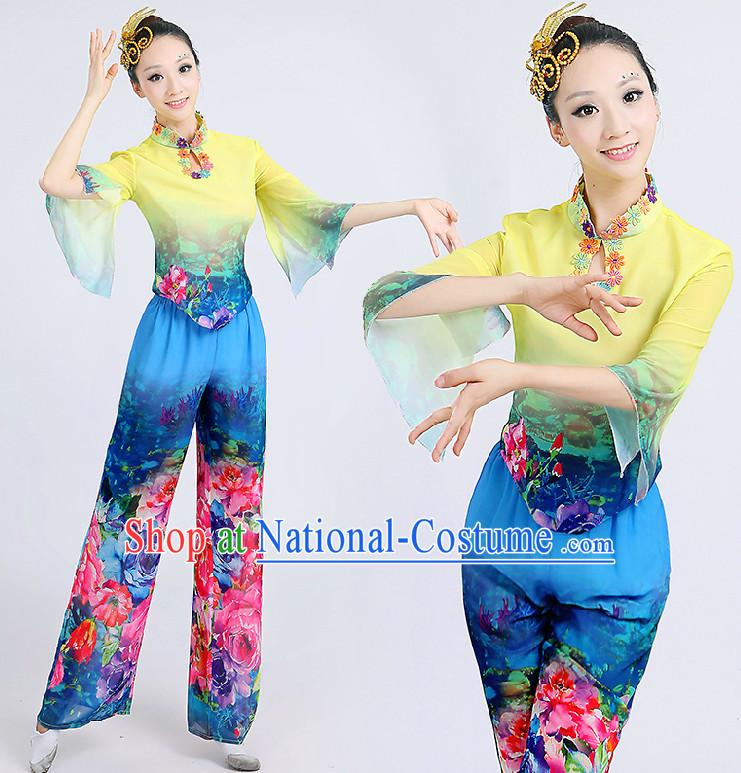 Chinese Classical Dance Costumes Group Dancing Costume Discount Dance Costume Gymnastic Leotard Dancewear China Dress Dance Wear