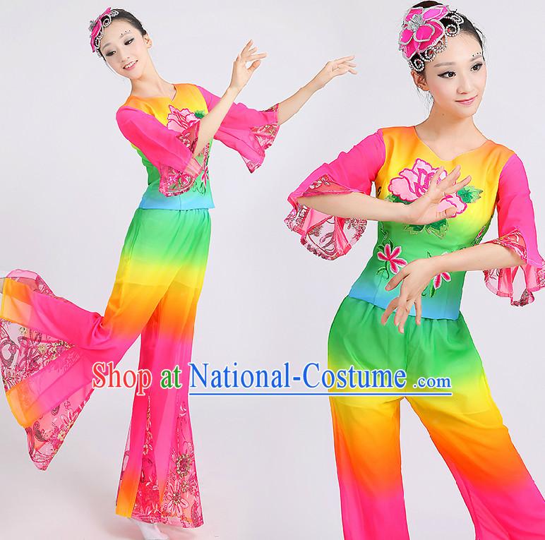 Chinese Classical Dance Costumes Group Dancing Costume Discount Dance Costume Gymnastic Leotard Dancewear China Dress Dance Wear