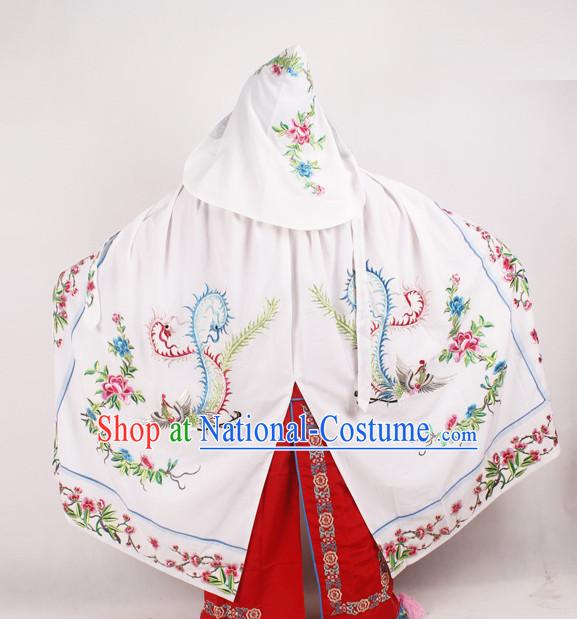 White Phoenix Embroidered Opera Princess Cape Complete Set