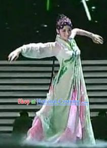 Chinese Traditionial Fan Dancing Costume for Women