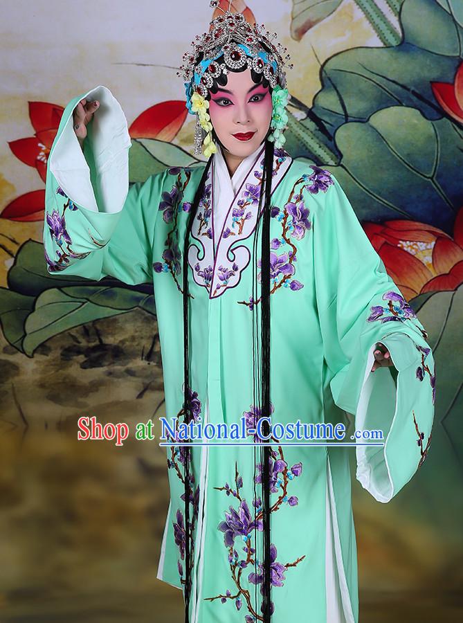 Blue Ancient Chinese Beijing Opera Costumes Peking Opera Young Women Costume for Women Girls Adults Kids