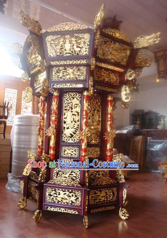 Golden Dragon Chinese Classical Handmade and Carved Emperor Living Room Hanging Palace Lantern