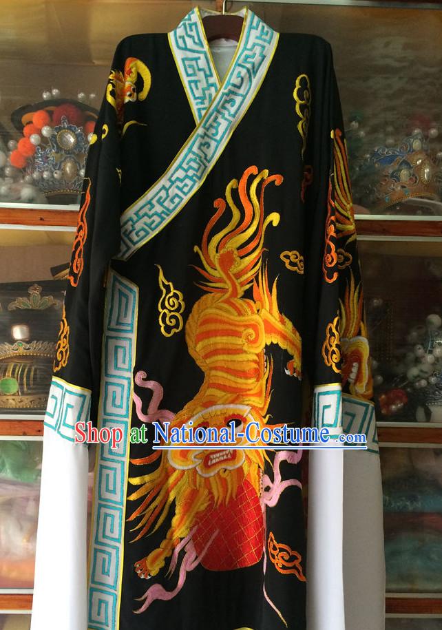 Ancient Chinese Opera Embroidered Kylin Costumes Complete Set for Men