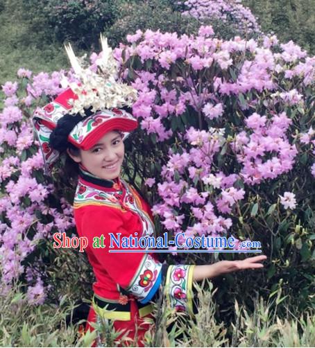 Chinese Traditional Ethnic Silver Hat