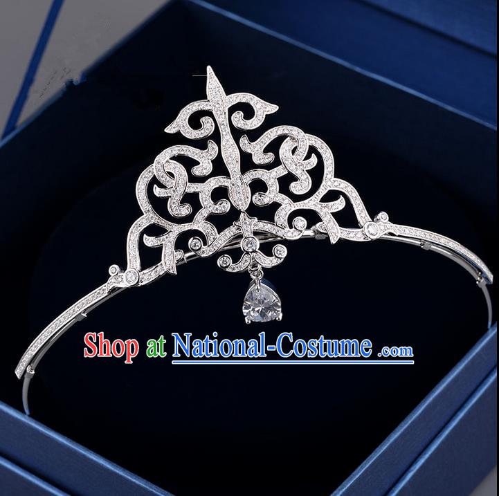 Traditional Jewelry Accessories, Palace Princess Bride Royal Crown, Engagement Royal Crown, Wedding Hair Accessories, Baroco Style Zircon Headwear for Women