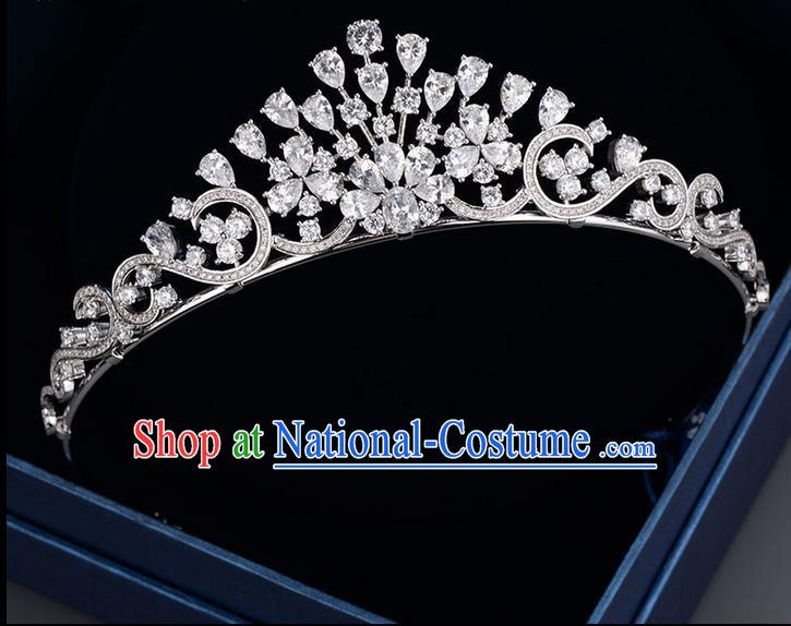 Traditional Jewelry Accessories, Palace Princess Bride Royal Crown, Engagement Royal Crown, Wedding Hair Accessories, Baroco Style Zircon Headwear for Women