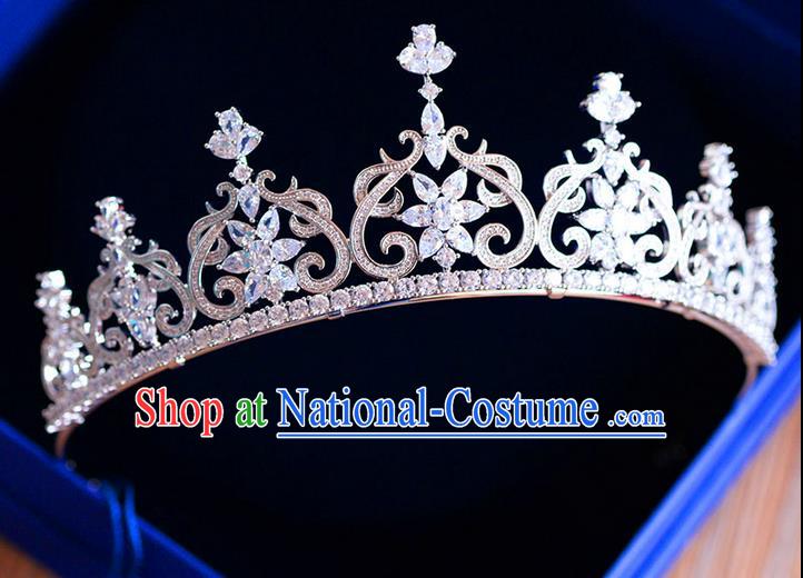 Traditional Jewelry Accessories, Palace Princess Bride Royal Crown, Engagement Retro Royal Crown, Wedding Hair Accessories, Baroco Style Zircon Headwear for Women