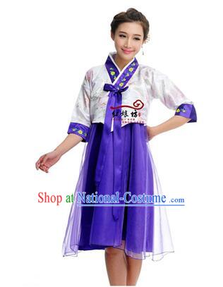 Women Shirt Skirt Korean Clothes Show Costume Shirt Sleeves Korean Traditional Dress Dae Jang Geum White Top Blue Skirt