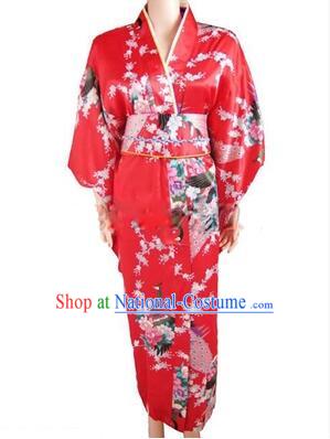 Japanese Traditional Kimono Costumes Women Dress COSPLAY Japanese Traditional Garment Wedding Dress Ceremonial Wafuku Stage Show Red