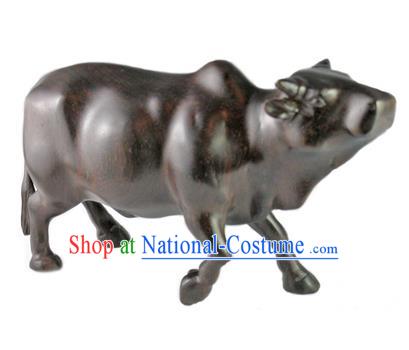 Traditional Asian Thai Furnishing Articles Thai Handmade Handicrafts Accumulate Wood Carving Bull