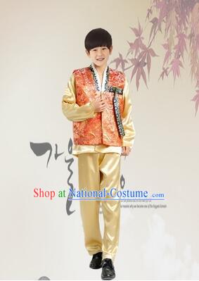 Korean Dress for Boys Teenagers Clothes Stage Costume Formal Dress Full Attire Show Blue